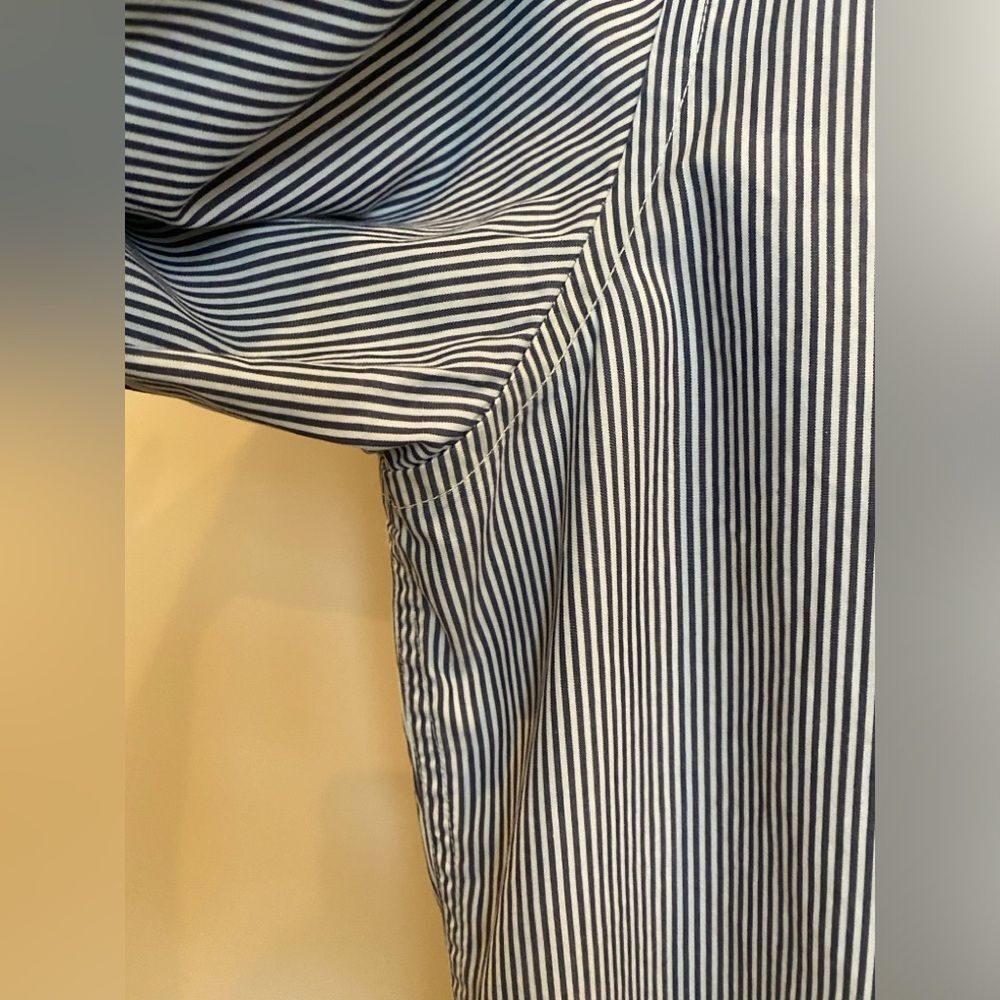 Gap Navy and White Striped Button Down Dress Shirt Men's Sz XL Tall - Picture 10 of 16